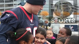 JJ Watt shows his childlike personality [upl. by Otrepur]