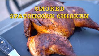 SPATCHCOCK CHICKEN SMOKED on a TRAEGER GRILL Bonus BRINE RECIPE [upl. by Marella]