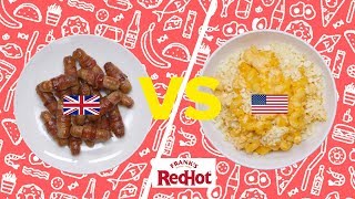 British Christmas Food Vs American Thanksgiving Food  Presented By BuzzFeed amp Franks [upl. by Dlared]