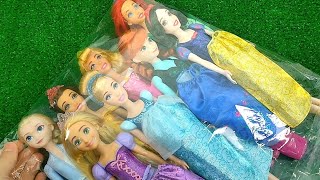 Disney Princess Doll Makeover DIY Miniature Ideas for Barbie Wig Derss Feceup Barbie dolls [upl. by Bringhurst]