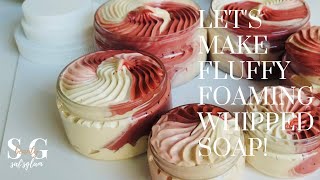 HOW TO MAKE THE BEST BODY POLISH FOAMING WHIPPED SOAP NATURAL CLAY FLUFFY BATH BUTTER WITH RECIPE [upl. by Prescott]