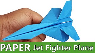 Make a Paper Jet Fighter That Flies Far ✈️  Easy Origami  School Projects [upl. by Chappell]