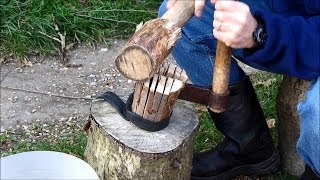 How to Make Kindling Quickly with a Froe [upl. by Novelia287]