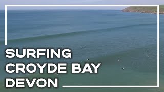 Surfing In Croyde Bay North Devon From The Air 🏄‍♂️Drone Edit [upl. by Myna]