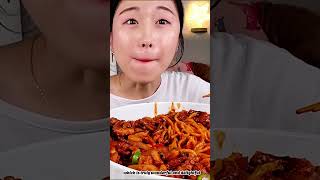 AmiAmi mukbang Stirfried octopus 153 shorts [upl. by Etiragram828]