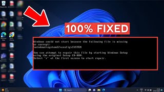 Windows\System32\Config\System Missing or Corrupt Fix EASY [upl. by Lazaro]