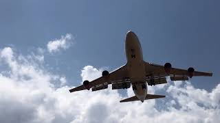 Virgin Atlantics Boeing 747 jumbo landing at Ciudad Real airport Spain June2020 another view [upl. by Acirt515]