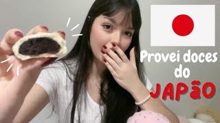 Provando doces do Japão 🇯🇵 comi um doce com recheio de feijão [upl. by Reld521]