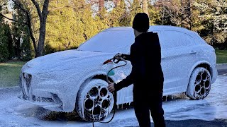 2022 Alfa Romeo Stelvio QV First Complete Wash [upl. by Gardell]