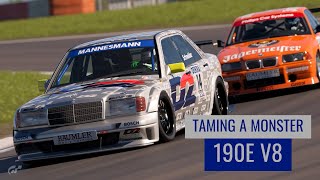 Gran Turismo 7  Taming A Monster  Mercedes 190E V8 Swap [upl. by Adnorhs]