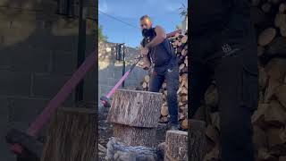 lumberjack asmr satisfying axe [upl. by Daffi153]