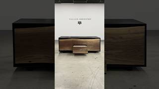 Bezel Credenza shown in ebonized white oak and live edge walnut furnituredesign liveedge wood [upl. by Egoreg]