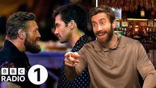 “What is going on” 😆 Jake Gyllenhaal on his big Road House fight with Conor McGregor [upl. by Ginelle213]