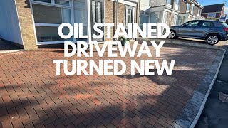 Driveway clean with an oil stain [upl. by Cirala775]