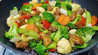 The Best Mixed Vegetables and Pork Stir fry Its Super Easy Delicious and Healthy [upl. by Spense]