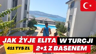 JAK ŻYJE ELITA W TURCJI  MIESZKANIE ZA 411 TYS ZŁ Z BASENIE I WIDOKIEM NA MORZE  1H DO BODRUM [upl. by Idolla]