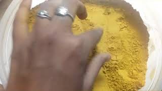 Poosu manjal  how to make poosu manjal very easily at home  skin whitening products [upl. by Rednas626]