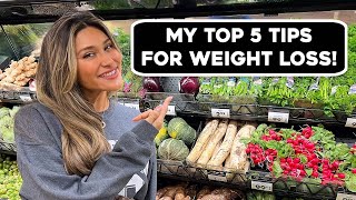 How to Lose 100lbs My Top 5 Tips to Lose Weight and Belly Fat Fast [upl. by Drugi]