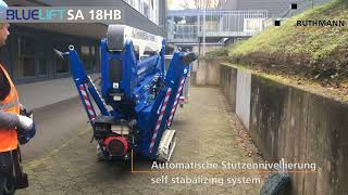 【スパイダー型高所作業車】RUTHMANN BLUELIFT SA18【稼働動画】 [upl. by Aneba]