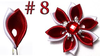 How to Make a Kanzashi Flower for Beginners  Lesson 8 [upl. by Orlan]