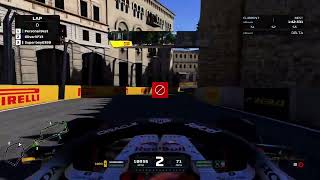 Finally doing Azerbaijan backwards in F1 21 with 75 grip estimate [upl. by Annaeiluj8]