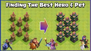 Every Level Heroes amp Pets VS Every Level Archer Tower Formation  Clash of Clans [upl. by Ed812]