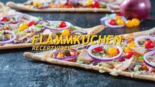 Hoe maak je Flammkuchen een recept video van Sonneveld voor bakkers [upl. by Netsryk]