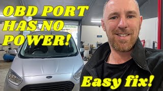 The mystery of Ford Transit OBD2 port not working Easy fix 😎 [upl. by Imekawulo]