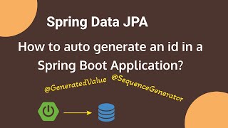 Spring Boot tutorials  Spring Data JPA  How to autogenerate an Id in a spring application [upl. by Aikemaj]