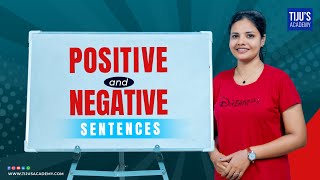 Positive And Negative Sentences  English Grammar [upl. by Llewoh]