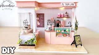 Sunshine Tea Station  DIY Miniature Dollhouse kit  Pink Tea Lab Relaxing video [upl. by Conn996]