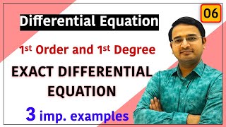 Exact Differential Equations in Hindi  Differential Equation of first Order and first Degree [upl. by Okimuk]