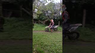 Glissade du dimanche 🤣🤣🤣 ptitvictor72 pitbike ycf [upl. by Asilrak]