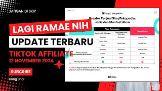 Lagi Ramai Update Terbaru TikTok Affiliate 12 November 2024 [upl. by Athiste]