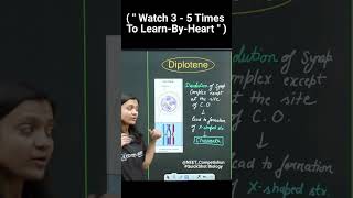 quot DIPLOTENE quot is fourth stage Of ProphaseI  With QuickShot Biology  Poonam Maam neetshorts [upl. by Strep]