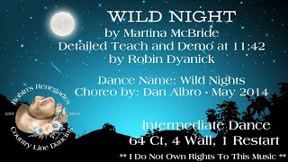 Wild Nights Intermediate Line Dance Tutorial and Demo at 1142 [upl. by Eelannej]