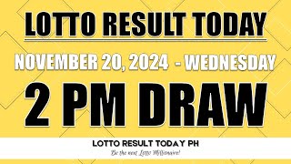 WATCH PCSO Live Lotto Result Today 2PM November 20 2024  LRT PH [upl. by Nylhsa361]