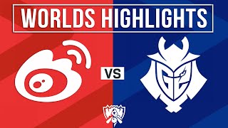 WBG vs G2 Full Highlights  Worlds Swiss Stage 2024  Weibo Gaming vs G2 Esports [upl. by Deerdre]