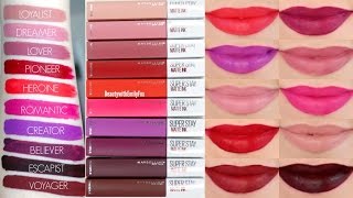 Maybelline Superstay Matte Ink Liquid Lipstick Lip Swatches Pink Edition  Best Drugstore Makeup [upl. by Winikka]