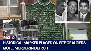 Historical marker placed on site of Algiers Motel incident in Detroit [upl. by Aicad]