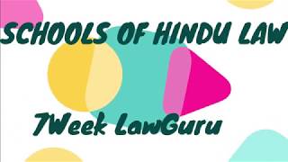 SCHOOLS OF HINDU LAW MitaksharaampDayabhaga  Hindu law  Easy Way  in Hindi [upl. by Dibri]