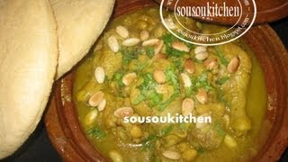 Tajine au Poulet et Pois chiches  Chicken Tagine with Chick peas [upl. by Friedman]