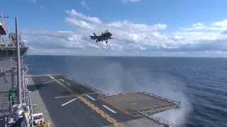 F 35B 1st Landing on USS WASP [upl. by Olegnad90]