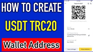 how to create usdt trc20 wallet link  create usdt trc20 wallet link  usdt wallet address  trc20 [upl. by Annaul]