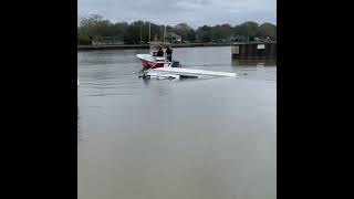 Righting a Capsized Boat Parbuckling — TowBoatUS Santee Cooper Lakes  TowBoatUS [upl. by Nyla401]