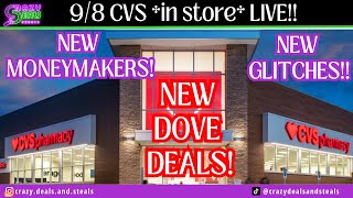 98 CVS in store LIVE NEW GLITCHES NEW MONEYMAKERS NEW DOVE FREEBIES 98 CVS Haul [upl. by Erny668]