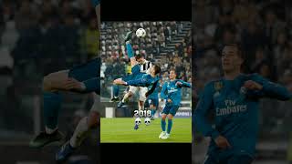 Then vs Now Cr7 ☠☠🐐🐐🔥🔥 ronaldo bicyclekick legend football portugal alnassr shorts youtube [upl. by Maya]