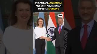 watch  EAM Dr S Jaishankar meets Argentinas Foreign and Trade Minister Diana Mondino shorts [upl. by Lati583]