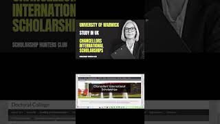 Chancellors International Scholarships  University of Warwick  Apply Now  Study in UK [upl. by Cal]