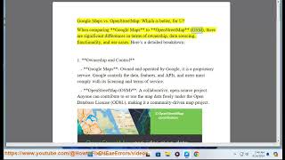 Google Maps vs OpenStreetMap Which is better for U [upl. by Coffin]